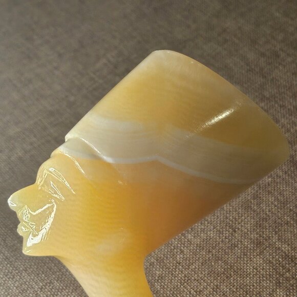 Nefertiti Onyx Stone Egyptian Queen Sculpture Shelf Decor - Picture 7 of 9